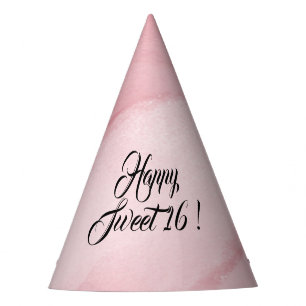 Kostbare Roze Zoete Verjaardag 16 Feesthoedjes