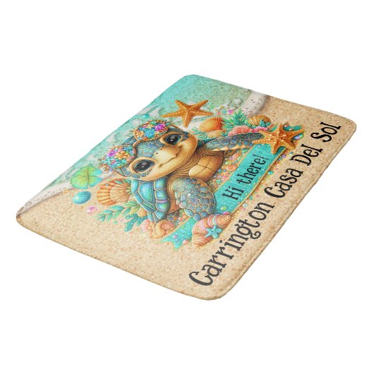 kostbare schildpad thema badmat (Gekanteld)