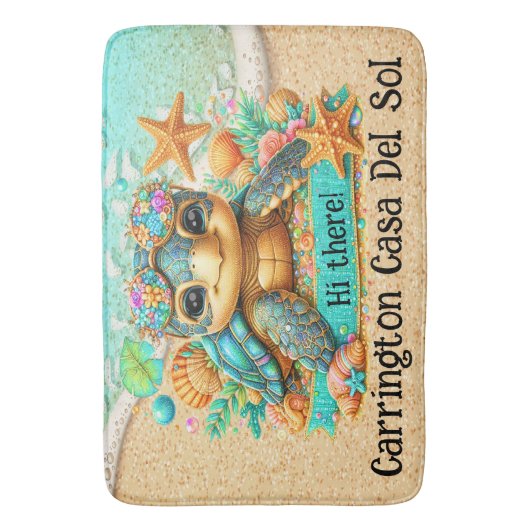 kostbare schildpad thema badmat (Voorkant Verticaal)