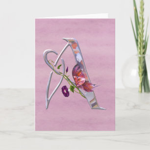 Kostbare Vlinder Aanvankelijke A Notitiekaartje