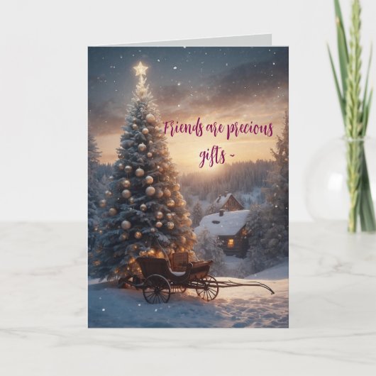 KOSTBARE VRIEND KERSTMIS KAART (Voorkant)