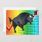 Kosten bull Market Run Briefkaart (Voorkant / Achterkant)