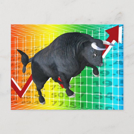 Kosten bull Market Run Briefkaart (Voorkant)