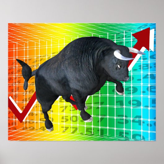 Kosten bull Market Run Poster (Voorkant)