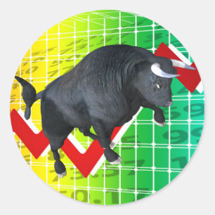 Kosten bull Market Run Ronde Sticker