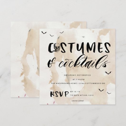 KOSTEN EN COCKTAILS VERSCHILLENDE PARTIJVERZOEKEN KAART (Voorkant / Achterkant)