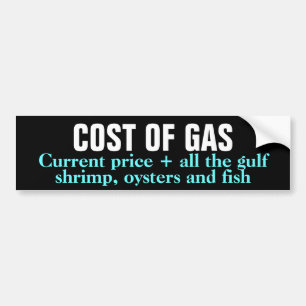 KOSTEN VAN GASBP-SPILLGOLF BUMPERSTICKER