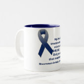 Kosten van reumatoïde artritis tweekleurige koffiemok (Voorkant links)