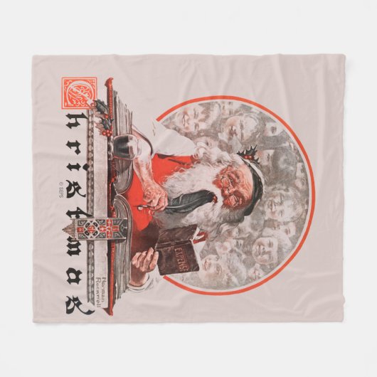 Kosten voor de kerstman fleece deken (Voorkant (Horizontaal))