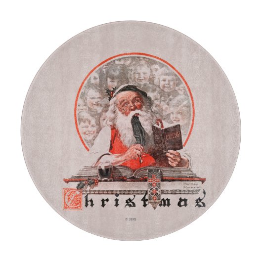 Kosten voor de kerstman snijplank (Voorkant)