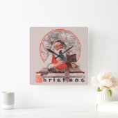 Kosten voor de kerstman vierkante klok (Huis)