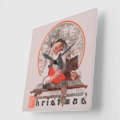 Kosten voor de kerstman vierkante klok (Hoek)