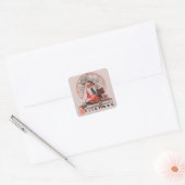 Kosten voor de kerstman vierkante sticker (Envelop)