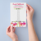 Kostenlijst voor kunstmanicure pedicure salon flyer (Hand)