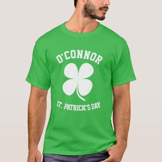Kostennaam Lucky Shamrock St. Patrick's Day T-shirt (Voorkant)