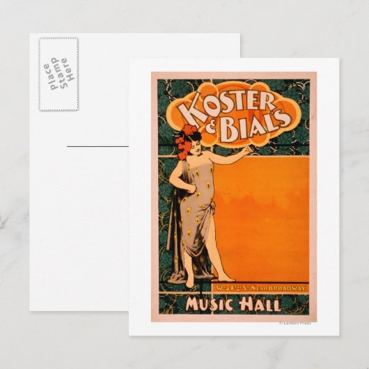 Koster & Bial's Music Hall nabij Broadway Briefkaart (Voorkant / Achterkant)
