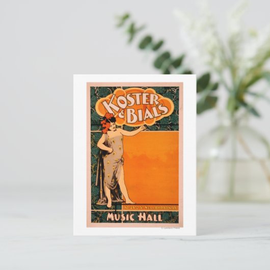 Koster & Bial's Music Hall nabij Broadway Briefkaart (Staand voorkant)