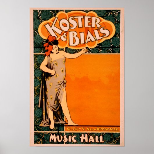Koster & Bial's Music Hall nabij Broadway Poster (Voorkant)