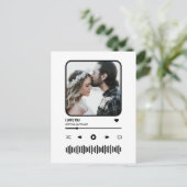 Kostjesfotolied afspeellijst paarse Valentijnsdag Briefkaart (Staand voorkant)