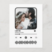 Kostjesfotolied afspeellijst paarse Valentijnsdag Briefkaart (Voorkant)