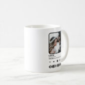 Kostjesfotolied afspeellijst paarse Valentijnsdag Koffiemok (Voorkant rechts)