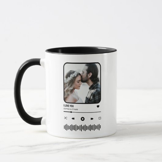 Kostjesfotolied afspeellijst paarse Valentijnsdag Mok (Links)