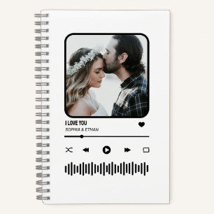 Kostjesfotolied afspeellijst paarse Valentijnsdag Notitieboek