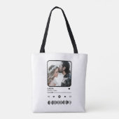 Kostjesfotolied afspeellijst paarse Valentijnsdag Tote Bag (Achterkant)