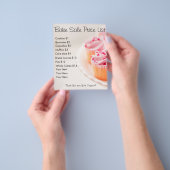 Kostprijslijst roze koekjes flyer (Hand)