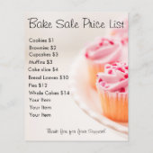 Kostprijslijst roze koekjes flyer (Achterkant)