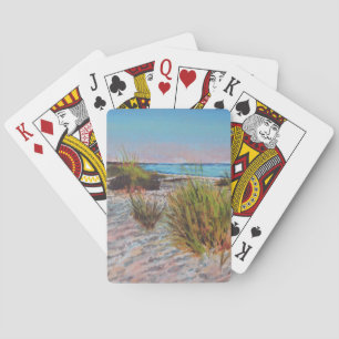 Kostschilderroze strand pokerkaarten