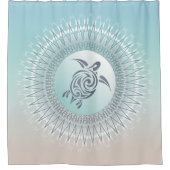 Kostschildpad en Mandala kustvaart Douchegordijn (Voorkant)