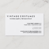 kostudeerontwerper/ kledingwinkel visitekaartje (Achterkant)