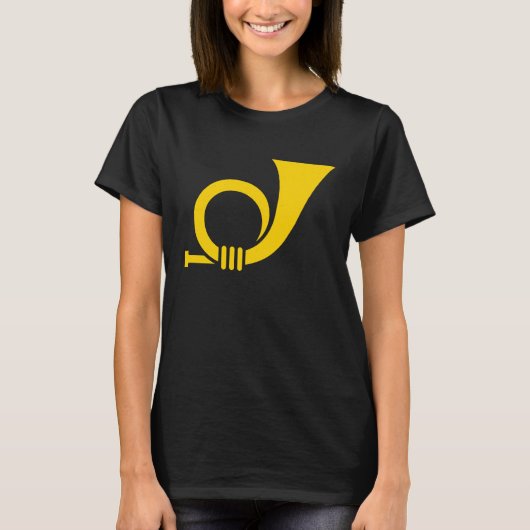 Kostume Postman Post Horn Mail Deliverer T-shirt (Voorkant)