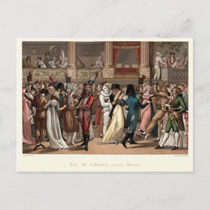 Kostumefeestje bij de Opera, Parijs, Frans Briefkaart