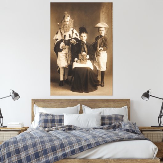  kostumePartij Stretted Canvas Print (Insitu (Slaapkamer))