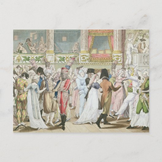 Kostuum Ball bij de Opera, na 1800 Briefkaart (Voorkant)
