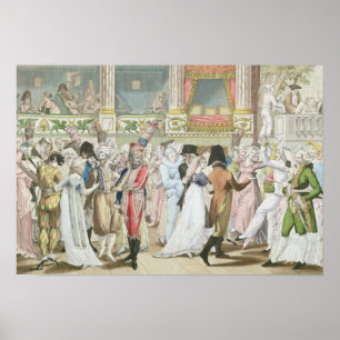 Kostuum Ball bij de Opera na 1800 Poster
