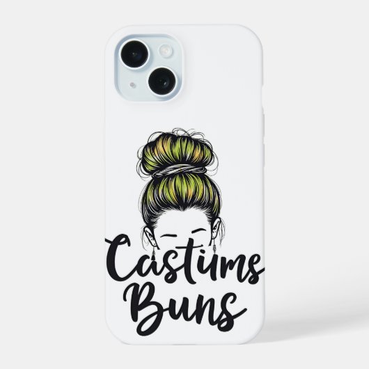 kostuum buns iPhone 15 case (Achterkant)