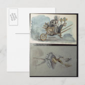 Kostuum design voor het ballet briefkaart (Voorkant / Achterkant)