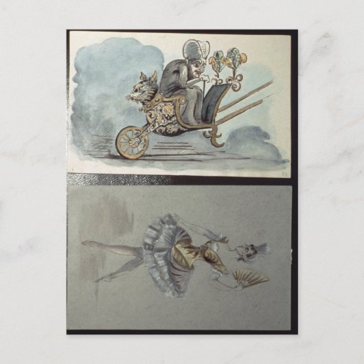Kostuum design voor het ballet briefkaart (Voorkant)