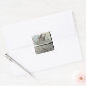 Kostuum design voor het ballet vierkante sticker (Envelop)