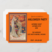  kostuum en pomkins Halloween Uitnodiging (Voorkant / Achterkant)