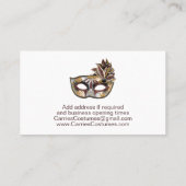 Kostuum Fancy Dress Rental Hire Visitekaartje (Achterkant)