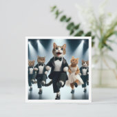 Kostuum feest, Tap dans, Dans feest, kat Kaart (Staand voorkant)