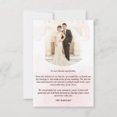 Kostuum Foto Goud Elegant Bruiloft Dank u Kaart (Achterkant)