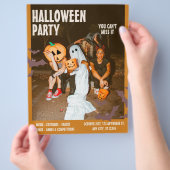 Kostuum Halloween Party,  bewerkbaar Halloween Flyer (Hand)