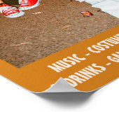 Kostuum Halloween Party,  bewerkbaar Halloween Poster (Hoek)