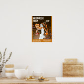 Kostuum Halloween Party,  bewerkbaar Halloween Poster (Keuken)