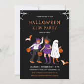 Kostuum Kinder Halloween Invitation Kaart (Voorkant)